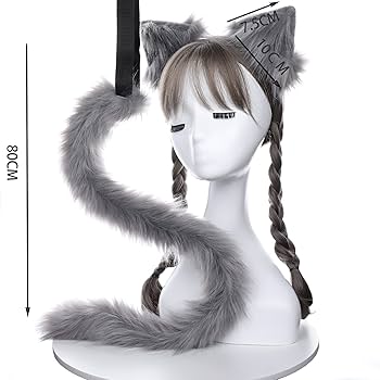 Amazon.co.jp: SENMHSきつねみみ きつねしっぽ 狐 狐 狼 耳 お尾